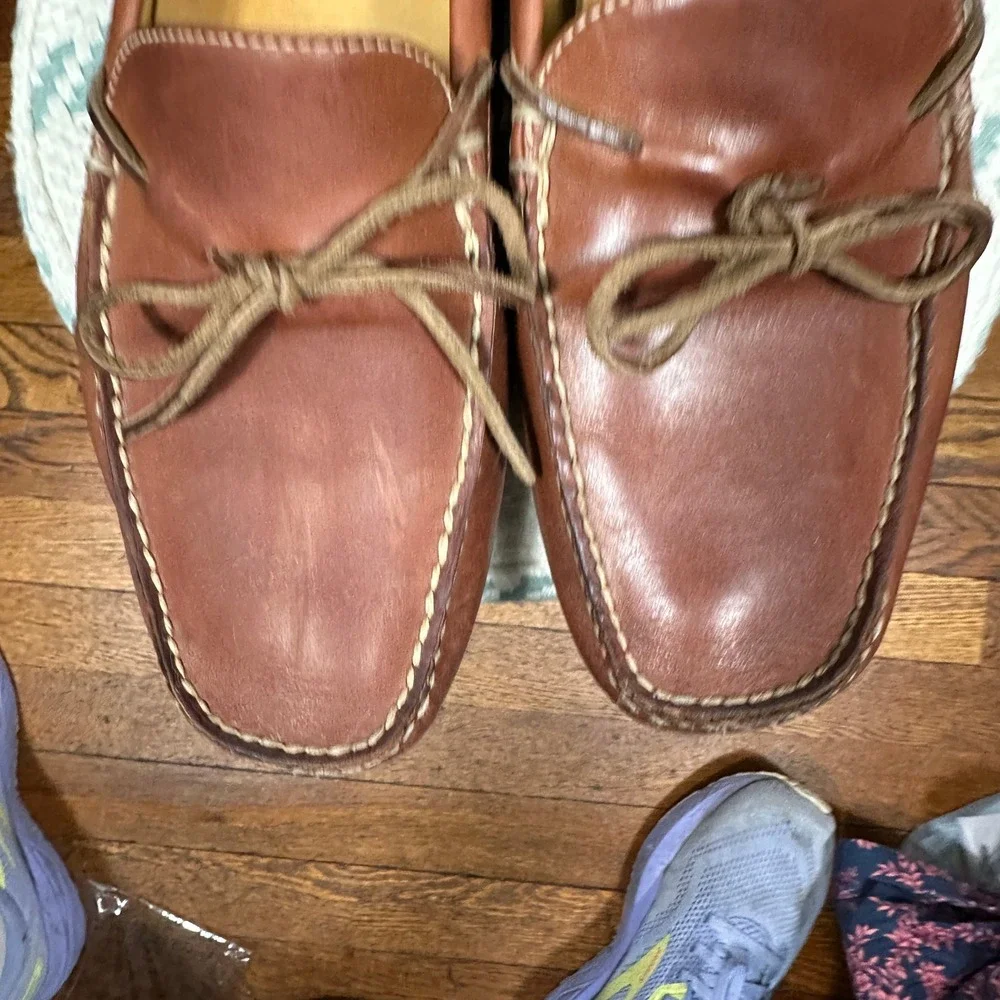 Cole Haan Grant‎ Driver Loafers Mens 9M Tan Leather Good Driving Shoes C04396